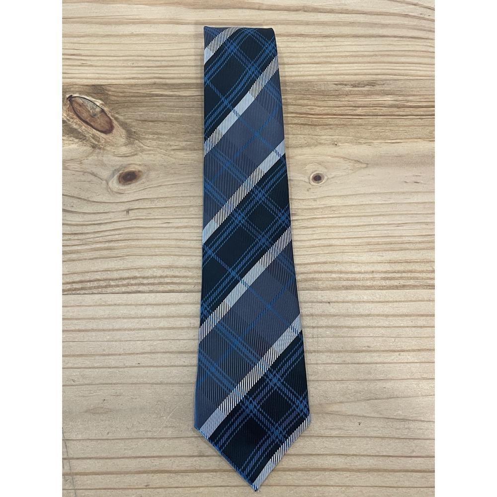 Brand Q Blue Striped  100% Microfiber Men's Neck Tie Made In China